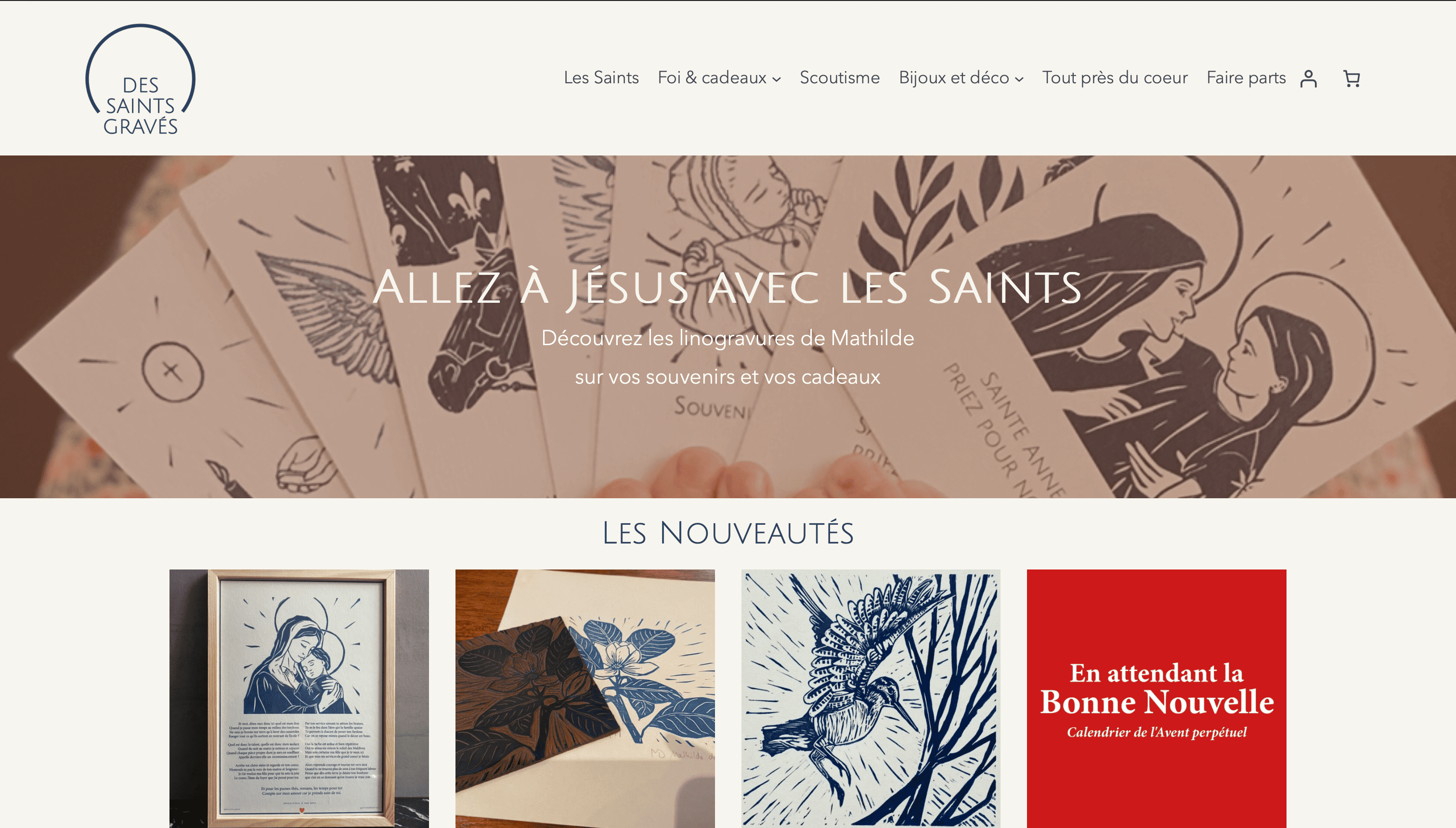 Voir le site Des saints gravés